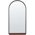 Produktbild: Beliani Wandspiegel, Silber, Schwarz, Kupfer, Glas, Oval, 40x67x2 cm, Spiegel, Wandspiegel