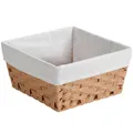 Produktbild: Brotkorb Körbchen 28,5x14,5x28,5 cm Kunststoff Baumwolle Braun Obstkorb Brotbox