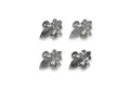Produktbild: Mirabeau Serviettenring Serviettenring 4er Set Fleur De Lis silber, Aluminiumguss