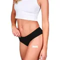 Produktbild: Taynie Periodenslip Classic – bequeme Low Waist Periodenunterwäsche für leichte Tage Damen (1-St., 1er-Pack) Komfortabler Slip aus Bio-Baumwolle mit Ultra Dry Technologie - Alltag schwarz 44/2XL