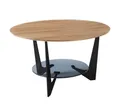 Produktbild: MCA furniture Couchtisch Couchtisch Cadiz rund, Ø70, Eiche massiv / grau (no-Set), Breite 70 cm, Tischplatte aus Eiche