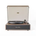 Produktbild: Crosley Stave Plattenspieler mit 2 Geschwindigkeiten, Bluetooth und integrierten Lautsprechern, Walnuss