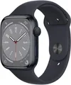Produktbild: Apple Watch Series 8 GPS 45mm Smartwatch Mitternacht Sportarmband MNP13FD/A