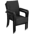 Produktbild: tectake Rattanstuhl, Schwarz, Kunststoff, 58x90x67 cm, Gartenmöbel, Gartenstühle, Gartenstühle