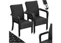 Produktbild: tectake Rattanstuhl Gartenstuhl Girona, stapelbar, Belastbarkeit 120 kg, 58 x 67 x 90 cm (Set, 4 St), Pulverbeschichtetes Stahlgestell für enorme Stabilität