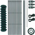Produktbild: Maschendrahtzaunset Gartenzaun 1,50x25 m Gartenzaunset Zaunset grün Komplettset
