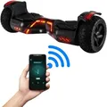 Produktbild: ROBWAY X2 Hoverboard | 700 Watt - 8,5 Zoll - 15 km/h - App - Bluetooth - LEDs - Für Erwachsene & Kinder - Self-Balance - Bis 120 Kg (Schwarz Matt) - Schwarz