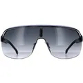 Produktbild: Carrera Shield Unisex Schwarz Kristall Weiß Blau Dunkelgrau Gradient Sonnenbrille