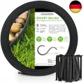 Produktbild: Flexible Rasenkante Kunststoff (10 m, schwarz) mit 30 Erdanker - Höhe 50 mm -