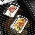 Produktbild: Edelstahl Grillpfanne 2er Set je Pfanne: 21 x 12,8cm H 2cm