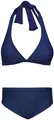 Produktbild: Aquarti Mädchen Bikini Set Bustier Bikinislip Zweiteiliger Badeanzug, Farbe: Zum Binden - Dunkelblau, Größe: 158