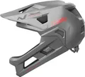 Produktbild: ABUS MTB-Helm YouDrop FF - Fullface-Helm für Kinder und Jugendliche - für den Einstieg in den Mountainbikesport - mit abnehmbarem Kinnschutz - Silber, Größe S (48-55 cm)