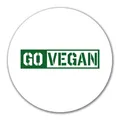 Produktbild: Aufkleber Go Vegan Modern 10cm Sticker Go Vegan Geschenkidee Präsent Mitbringsel