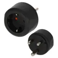 Produktbild: Brennenstuhl Reisestecker / Reiseadapter (Reise-Steckdosenadapter zum Anschluss elektrischer Geräte mit Schutzkontakt Stecksystem in Ländern mit südafrikanischem Stecksystem) schwarz