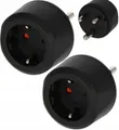 Produktbild: 2x Reiseadapter Stecker für Indien mit Schutzkontakt 16a