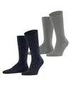 Produktbild: ESPRIT Herren Socken Fine Dot Multipack M So Baumwolle gemustert 2 Paar, Mehrfarbig Blue Grey 0210, 43-46