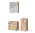 Produktbild: Vicco Badmöbel-Set Luna, Eiche, 3 Teile, mit Midischrank, (3-St., 3er Set)