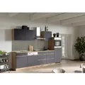 Produktbild: Held Möbel Küchenzeile Turin 300 cm Graphit-Wotaneiche mit E-Geräten