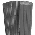 Produktbild: vidaXL Gartenzaun Doppelseitig PVC 90 x 300 cm Grau
