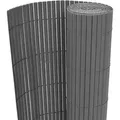 Produktbild: Gartenzaun Doppelseitig Pvc 90 X 300 Cm Grau Vidaxl