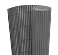 Produktbild: vidaXL Gartenzaun Gartenzaun Doppelseitig PVC 90 x 300 cm Grau, (1-St)