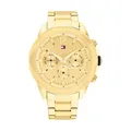 Produktbild: Tommy Hilfiger Multi Zifferblatt Quarz Uhr für Herren mit Goldfarben Edelstahlarmband - 1792060