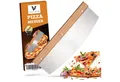 Produktbild: Villkin Pizzaschneider, Pizzamesser, Cutter, Wiegemesser, Kräutermesser (32cm), gerader, schneller Schnitt, nicht nur für Pizza geeignet
