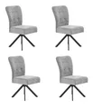 Produktbild: 4er Set Esszimmerstuhl Polsterstuhl Drehstuhl Küchenstuhl modern Chenille Grau