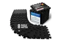 Produktbild: NEOLYMP Bodenmatte Robuste Bodenschutzmatte - Fitness - Schutzmatte Boden - Fitnessmatte (8 Schutzmatten Boden inklusive Randstücke - Puzzletechnik Sportmatte), Schützt Fußboden, Naturkautschuk, Studioqualität, Anti-Rutsch