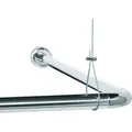 Produktbild: Libaro Duschvorhangstangen Universal Set für Badewannen Eck-Duschen L Form - Weiß