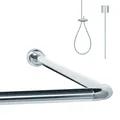 Produktbild: Duschvorhangstange L & U Form – rostfreie Aluminium Eckduschstange für Badewa...