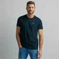 Produktbild: T-Shirt PME LEGEND, Herren, Gr. M (48/50), blau (marine), Jersey, Obermaterial: 95% Baumwolle, 5% Elasthan, unifarben, normal normal, Rundhals, gerader Abschluss, Shirts T-Shirt, mit Logobadge