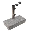 Produktbild: Dema Sonnenschirmständer 25 kg – Schirmständer, Schirmfuß, halb Granit – robust, stabil, wetterfest – für Gartenschirme, Ampelschirme, Balkon, Terrasse, Außenbereich 41035