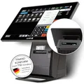 Produktbild: Olympia T215K Kasse für Gastronomie & Handel | Elektronisches Kassensystem mit Touchdisplay | 15 Zoll Touchscreen Monitor | Registrierkasse TSE | Thermodrucker & LCD-Anzeige | Bondrucker