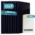 Produktbild: SUNNIVA 5.0 kW Solaranlage, 10x 500 W Solarmodule Fullblack Bifacial, Wechselrichter SolarEdge SE5K (3-phasig)