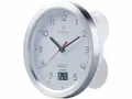 Produktbild: Badezimmer Wanduhr mit LCD-Thermometer Sauna Saugnapf-Uhr IPX4 Baduhr Bahnhofuhr