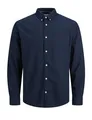 Produktbild: JACK&JONES Hemd Slim Fit Business Shirt mit Brusttasche Weiches Langarm Twill...