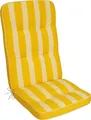 Produktbild: Herlag Hochlehnerauflage Tilly 123x50x7cm Blockstreifen Gelb-Gestreift 1 Stück Fleckschutz