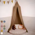 Produktbild: lilimaus Baldachin Kinderzimmer [in 12 Farben] - Betthimmel aus 100% Baumwolle Musselin Handmade für Mädchen & Jungen - Babybett Himmel als Babyzimmer Deko - Vorhang für Kinderbett, Kuschelecke
