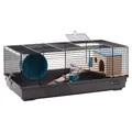 Produktbild: Flamingo Hamsterkäfig Jang schwarz/grau 58x31,5x22,5cm mit Zubehör