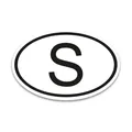 Produktbild: S Magnet Länderkennzeichen Schweden Schwarz & Weiß - 17,5 x 11,5 cm I kfz_791