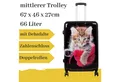 Produktbild: MONOPOL® Hartschalen-Trolley mittlerer Hartschalentrolley Katze schwarz, 66 Liter