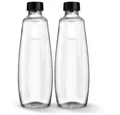 Produktbild: SodaStream Wassersprudler Flasche Twinpack 1 Liter - Glasflasche - transparent/schwarz