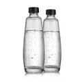 Produktbild: sodastream Glasflasche DUO 1 l 2er-Pack (1 Liter, Glas, schwarz)
