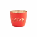 Produktbild: Gift Company Windlicht Madras Love M, Teelichthalter, Eisen, Neon Rot, 8.5 cm