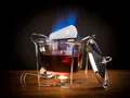 Produktbild: APS Feuerzangenbowle Edelstahl 4 Liter Glasschale inkl. Feuerzange Weihnachten