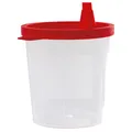 Produktbild: 500 x Urinprobenbecher 125 ml mit rotem Schnappdeckel