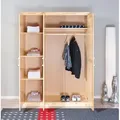 Produktbild: Dreitüriger Kleiderschrank, Eichenfarbe, 140 X 190 X 55 Cm.