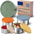 Produktbild: Edelstahlbehälter mit Deckel  5erSet, Muted Collection  Auslaufsichere Edels...