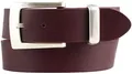 Produktbild: BELTINGER Designer-Gürtel aus Vollrindleder mit Metall-Schlaufe 4 cm | Jeans-Gürtel für Damen Herren 40mm | Bordeaux 105cm